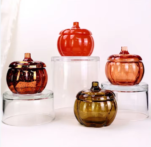 Round Glass <b>Candle</b> Jars With Lid <b>Red</b> Hen Home Decoration Artistic Design - Product Image 4