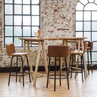 Tabouret de bar Vandana Vertex Novara en cuir et métal
