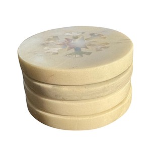 Elegant Shell Inlay <b>Drink</b> <b>Coasters</b> for Home Decor - Product Image 3