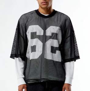 Maillot de football en polyester à logo imprimé personnalisé, séchage rapide, patchwork, haute qualité, maillot de basketball surdimensionné, t-shirts pour hommes - Product Image 5