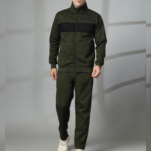 Conjunto Deportivo Informal para Hombre, Color Verde Oliva, con Capucha, Manga Larga, Cierre con Cordón, Color Sólido, con Bolsillos Laterales, para Otoño - Product Image 4