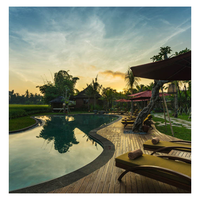 Baldosas de Zeolita Natural Verde Ranuradas para Piscinas, Tamaño 100x100mm, para Uso Exterior, Sukabumi, Indonesia