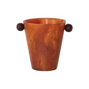 Art Deco Floral Resin Swirl Ice Bucket Can Cooler 3L Capacity Leak Proof Easy Clean Shape <b>Wooden</b> Handles for Beer for - Product Image 6