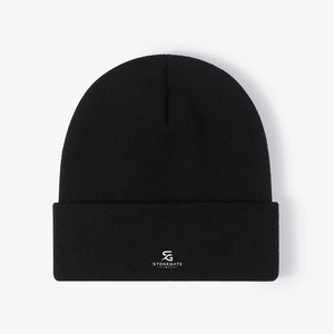 Bonnet d'hiver personnalisé en acrylique tricoté doux, unisexe, chaud, à revers, pour la mode, le sport, les voyages et les activités de plein air - Product Image 2