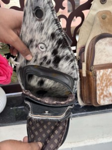 Cowhide <b>Leather</b> Hair Hide Fashion Shoulder <b>Bag</b> Stylish Trending Travel Handbag Easy Carry Money Belt Zip Multi Uses <b>Bags</b> - Product Image 6
