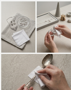 Premium Silver Polishing & Jewelry Cleaning Cloth Eco-friendly 100% Polyester Anti-Tarnish Care Wipe with Water Absorption - Product Image 3