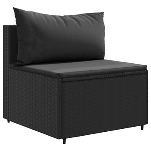 Ensemble de canapés de patio noirs pour la collection de meubles de jardin d'extérieur - Product Image 4