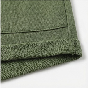Ensemble 2 pièces tricoté vert uni pour femme : crop top à col rond et manches courtes avec poche à cordon de serrage, coupe ample, décontracté, printemps - Product Image 6
