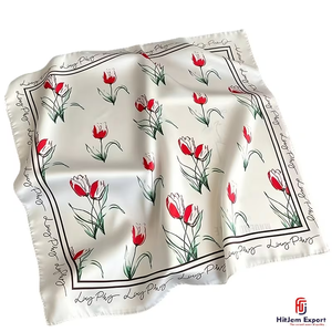 High Quality Premium Printed short <b>Scarf</b> Fabric White Label Service OEM ODM Textile Manufacturer Bali Custom Fabric Products Low - Product Image 1