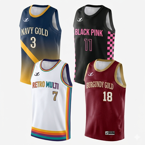 Maillots de basket personnalisés, imprimés par sublimation, unisexes, sans manches, numéros d'équipe personnalisés, polyester, pour adultes, toutes saisons - Product Image 4