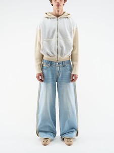 Mid Waist Wide Leg Baggy Stonewashed Denim <b>Jeans</b> Cotton Loose Fit Casual Men's Pants Summer Eco-Friendly Breathable Solid Color - Product Image 4
