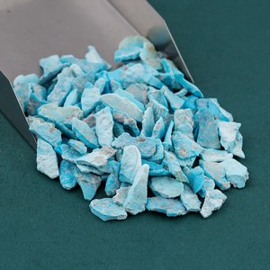 Natural Sleeping Beauty Turquoise <b>Raw</b> <b>Crystals</b> Flat Chips For Jewelry Making Loose Stone High Quality - Product Image 2