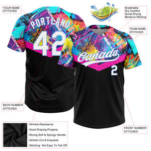 Maillot de volley-ball unisexe sans col à manches courtes, imprimé par transfert thermique, 140g, anti-humidité, motif géométrique, personnalisé Splendid Apparel - Product Image 3