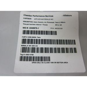 AMAT 0200-05635- Tetra ที่ใช้แล้ว, เซรามิก, ฝาปิด - อุปกรณ์และชิ้นส่วนเซมิคอนดักเตอร์ระดับโลกที่เชื่อถือได้ที่ - Product Image 1