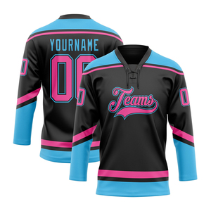 Custom Team <b>Name</b> Adult Men's Ice Hockey Jersey with Digital Print & Embroidery 100% Polyester Short Sleeve Customizable - Product Image 4