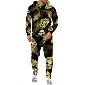 Men's Long Sleeve Hooded Solid Quick Dry Breathable Eco-Friendly 100% Polyester Sport Track <b>Suit</b> Winter Jogging <b>Muscle</b> Fitness - Product Image 2