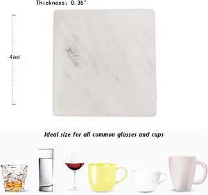 เขียงหินอ่อนสีขาวธรรมชาติทรงสี่เหลี่ยมสำหรับชีสและขนมอบ ดีไซน์หรูหราสำหรับเสิร์ฟและเตรียมอาหาร - Product Image 2