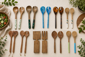 Mango Wood <b>Salad</b> Server Set new design best for gifting home decor and natural color - Product Image 4