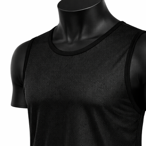 Chaleco Deportivo de Malla sin Mangas para Hombre, Cuello Redondo, Transpirable, de Poliéster, Corte Regular, para Todas las Temporadas - Product Image 4