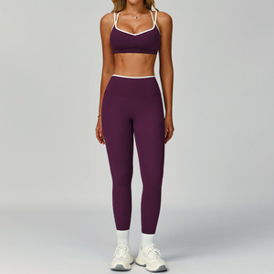 Pantalon de yoga taille haute à jambes larges avec poches latérales, extensible, pour le sport et le fitness, pour femme - Product Image 2
