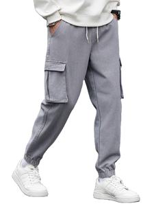 Pantalon en molleton de coton premium léger pour homme, respirant, séchage rapide, confort ultime, design élégant, brodé - Product Image 3