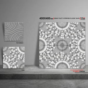 Prix de gros direct d'usine Carreaux de pavé de stationnement de voiture extérieur numérique en porcelaine robuste 40x40cm 400x400mm Revêtement de sol vitré - Product Image 5