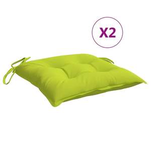 Juego de 2 Cojines para Silla de Tela Oxford Verde Brillante, 100% Poliéster, para Uso en Exteriores - Product Image 2