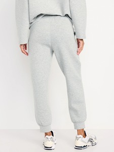 Pantalon de jogging pour femme, taille haute élastique, en molleton décontracté, couleur unie, coupe ample, pour le sport et la détente - Product Image 2