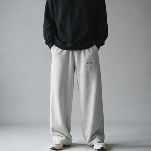Pantalones unisex de pierna ancha estilo urbano, holgados, bordados, informales, gruesos, tipo jogger, streetwear, para hombre, personalizados - Product Image 2