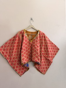 Traditional Indian <b>Poncho</b> <b>Top</b> For Women Kantha Handmade Hippie <b>Top</b> - Product Image 6