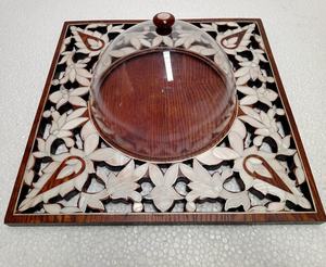 Plateau à chocolat rond de luxe en bois et nacre, fait main, de haute qualité, pour l'Aïd et le Ramadan au Vietnam (vente en gros) - Product Image 3