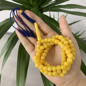 Tasbih, cuentas de oración Misbaha, hechas a mano, árabes, para la adoración diaria, regalo islámico, ecológicas, personalizables, de resina, pintadas a mano, SANIYA - Product Image 3