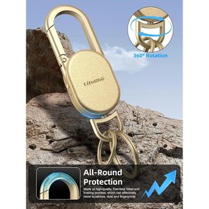 Portachiavi Carabiner in Acciaio Inossidabile Premium Resistente con Localizzatore Anti-Smarrimento Integrato per Chiavi Auto - Product Image 3