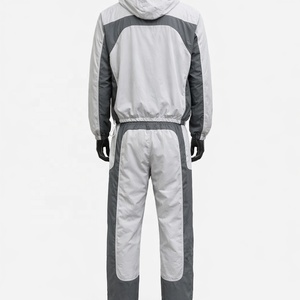 Conjunto Deportivo Ligero de Secado Rápido para Hombre, con Capucha, Manga Larga, Bloques de Color, Estilo Deportivo, Bolsillos Laterales, Corte Regular, para Primavera - Product Image 2