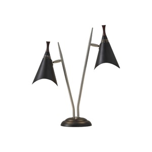 Contemporary Brass <b>Table</b> Lamp with <b>Matte</b> Finish, Stylish Bedroom and Office Desk Light - Product Image 6