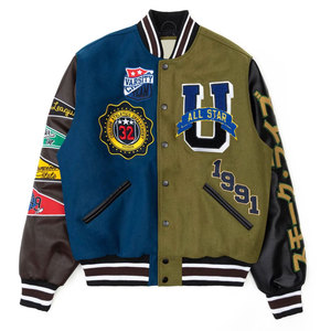Professional Manufactured <b>Men's</b> Varsity <b>Jacket</b> with Stand Collar & Full Sleeves Canvas Fabric For Sale - Product Image 5
