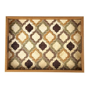 ถาดไม้ทรงสี่เหลี่ยมพิมพ์ลายดีไซน์สวยงามทันสมัย เหมาะสำหรับใช้เสิร์ฟ ของตกแต่ง และสั่งซื้อจำนวนมากหรือเป็นของขวัญ - Product Image 1