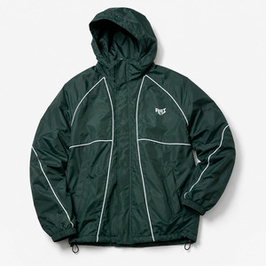 Chaquetas cortavientos con capucha personalizadas verdes, ligeras, impermeables, para exteriores, OEM, ODM, con ribetes reflectantes, estilo streetwear para hombre. - Product Image 4