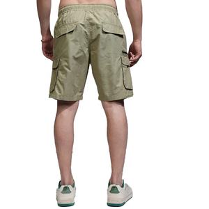 Pantalones cortos cargo de algodón 100% para hombre, diseño multibolsillo a la moda con cierre de cordón, cintura media, transpirables, impermeables - Product Image 4