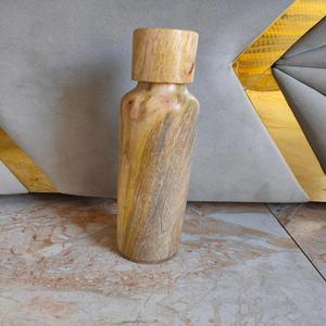 Bouteille d'eau isolée en bois avec couvercle en acier inoxydable à visser, design minimaliste, pour la randonnée et le camping en extérieur - Product Image 2