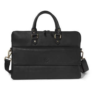 Genuine Leather Black Large Capacity Laptop <b>Bag</b> Briefcase Crossbody <b>Computer</b> Handheld Business Travel <b>Bag</b> - Product Image 1