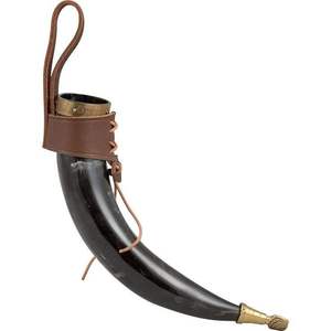 Corne à boire polie de style animal viking avec ceinture en cuir et bordure en laiton, faite à la main, durable, écologique, corne véritable de qualité alimentaire - Product Image 6