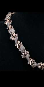 AMBER JEWELS Brilliant Cut Moissanite <b>Cross</b> <b>Silver</b> 925 <b>Bracelet</b> Claw Setting Gold Plated Hip Hop Luxury Unisex GRA Certified - Product Image 3