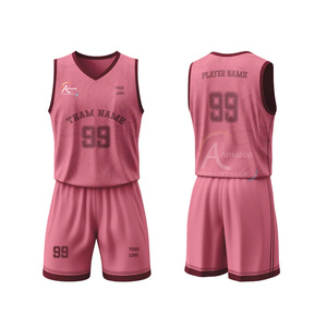 Uniforme de Baloncesto Reversible de Doble Capa, Conjunto de Pantalones Cortos de Jersey de Poliéster, Hecho a Medida por Amazop Industries, Proveedor de Ropa Deportiva para Equipos - Product Image 2