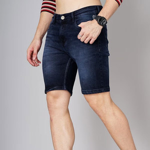 Pantalones Cortos de Mezclilla para Hombre, Tradicionales, de Cinco Bolsillos, Cintura Alta, Cierre con Cordón, 100% Algodón, Transpirables, de Secado Rápido, Cómodos para Uso Diario - Product Image 2