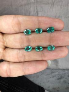 Lot de 6 pierres précieuses saphir naturel ovale de 5,20 carats, taille ovale, assorties, 7x5mm, provenance Colombie, pour la fabrication de bijoux, vente en gros - Product Image 2