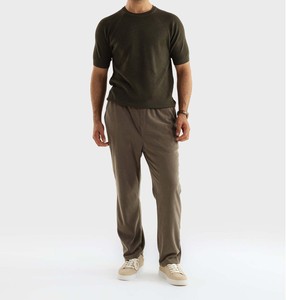 Light Weigh Breathable Men Classic Olive Knit T-<b>Shirt</b> Comfortable Daily Outfit Breathable Summer Wear T-<b>Shirt</b> Factory Wholesale - Product Image 4