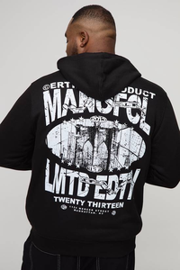 เสื้อฮู้ดดี้ผู้ชาย สไตล์สตรีท ยูนิเซ็กซ์ น้ำหนัก 310 กรัม ผ้าฟลีซหนานุ่มสำหรับฤดูหนาว ผ้าฝ้าย 100% ระบายอากาศได้ดี ซิปแบบสั่งทำ - Product Image 4