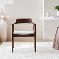 Chaise de salle à manger moderne en bois de manguier avec dossier - Design contemporain pour l'ameublement de la maison
