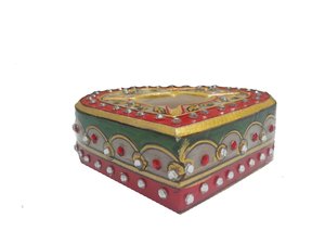 Handpainted Marble <b>Ashtray</b> Elegant Decorative Stone <b>Ashtray</b> with Traditional Art Design - Product Image 3